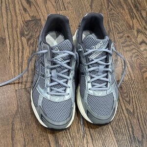 ASICS Men's Gray Athletic Mesh Running Sneakers